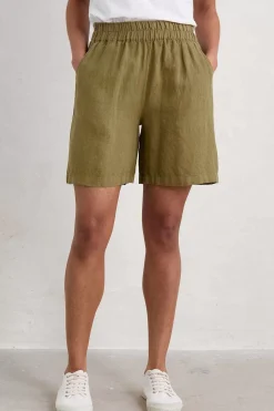 Aviso Wide Leg Linen Shorts