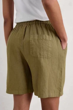 Aviso Wide Leg Linen Shorts