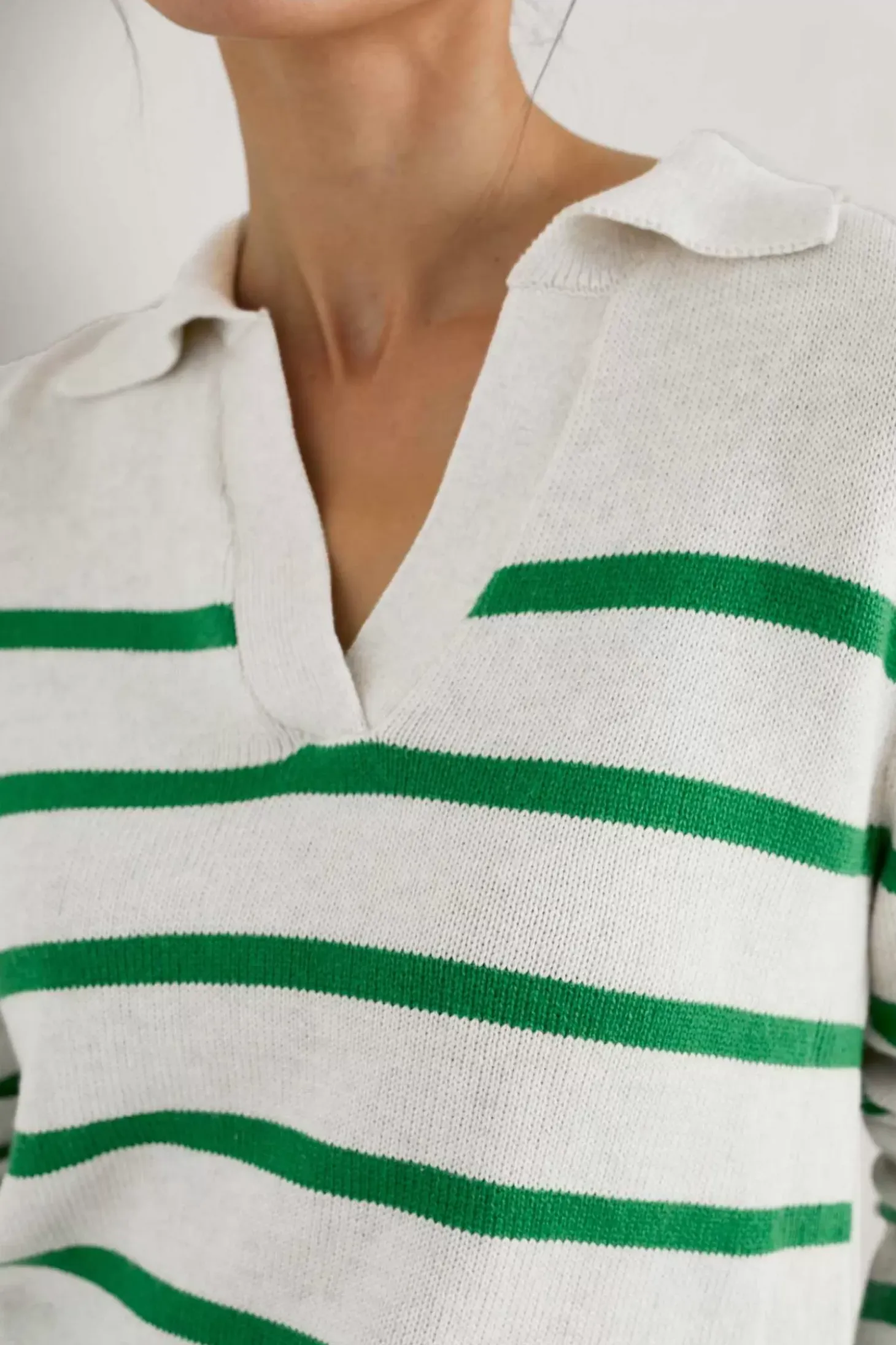 Barbizan Long Sleeve Collared Jumper