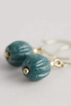 Barley Ceramic Bead Earrings