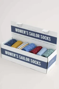 Box Of 7 Women's Sailor Socks