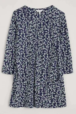 Busy Lizzy 3/4 Sleeve Slub Jersey Tunic