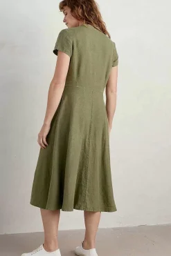 Carved Wood Midi Dress