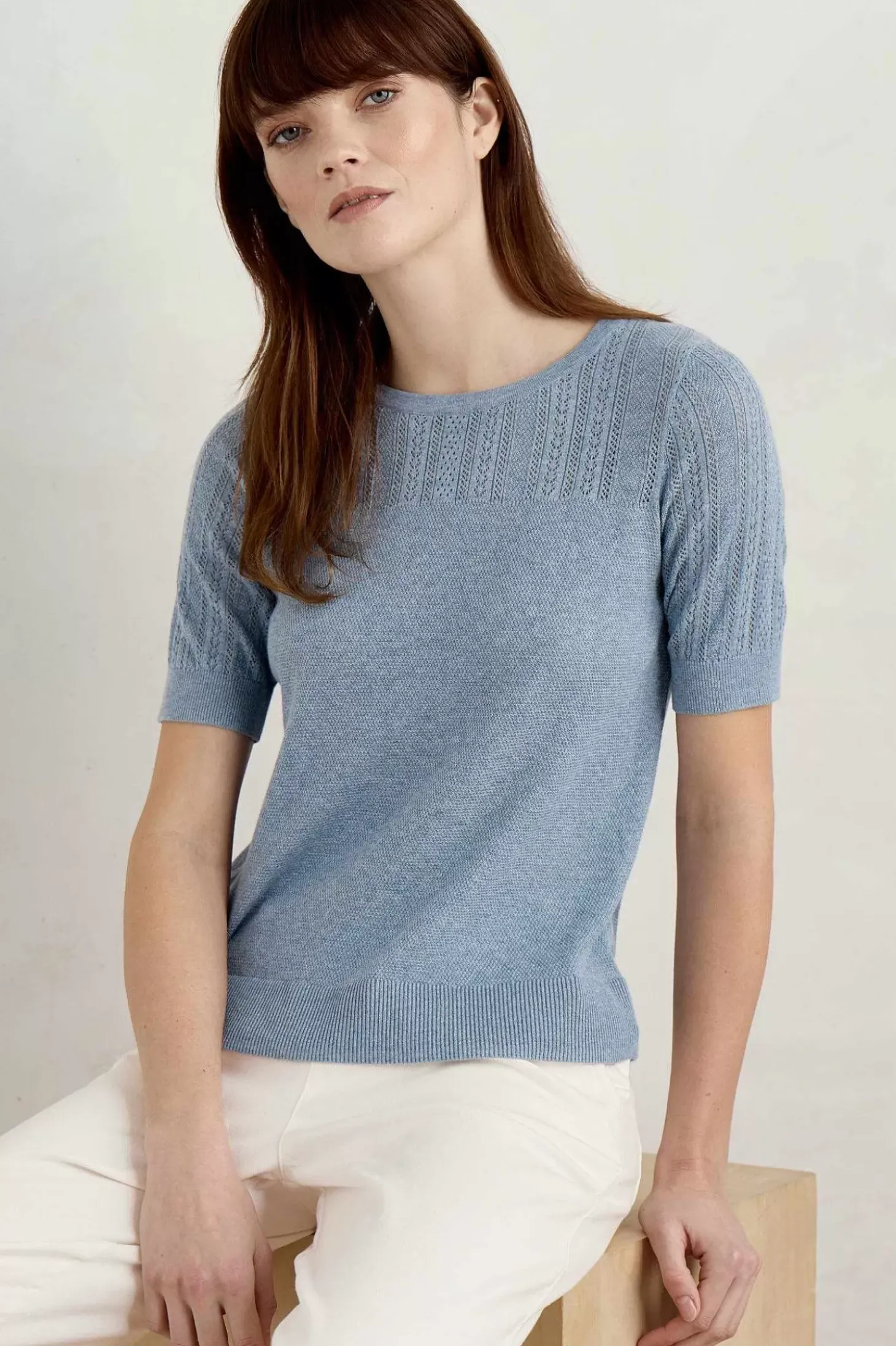 Chiff Chaff Short Sleeve Knitted Top
