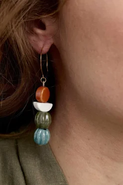 Conifer Ceramic Drop Earrings