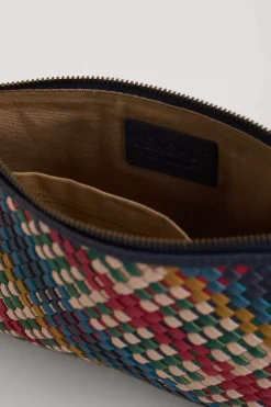 Crenvor Woven Leather Cross Body Bag