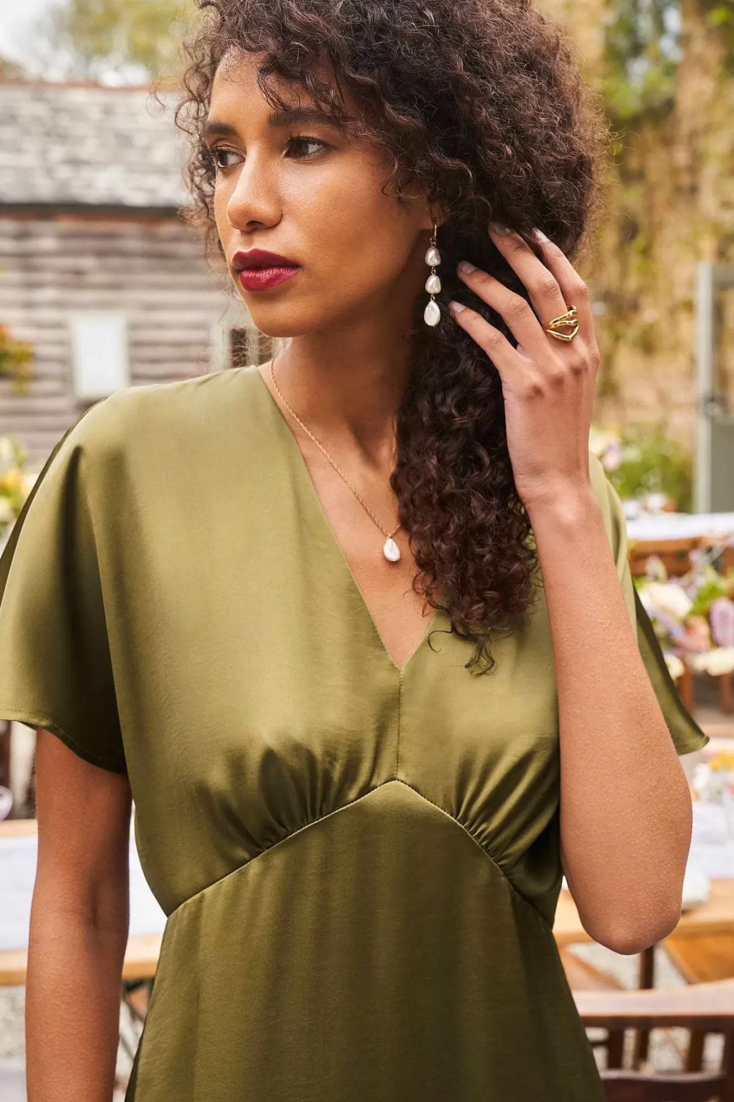 Evenglow Satin Dress