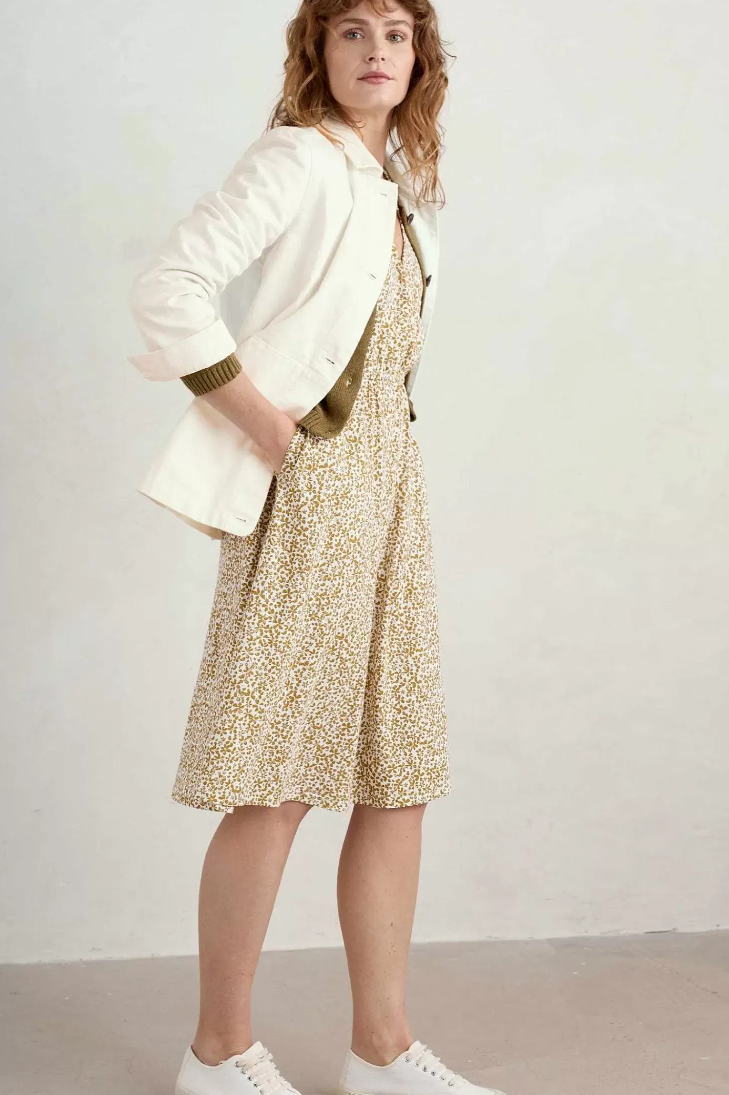 Faye Sleeveless Mock Wrap Dress