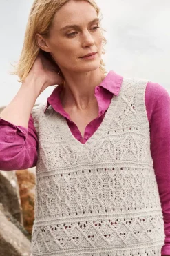 Feock Merino Blend V-Neck Knitted Vest