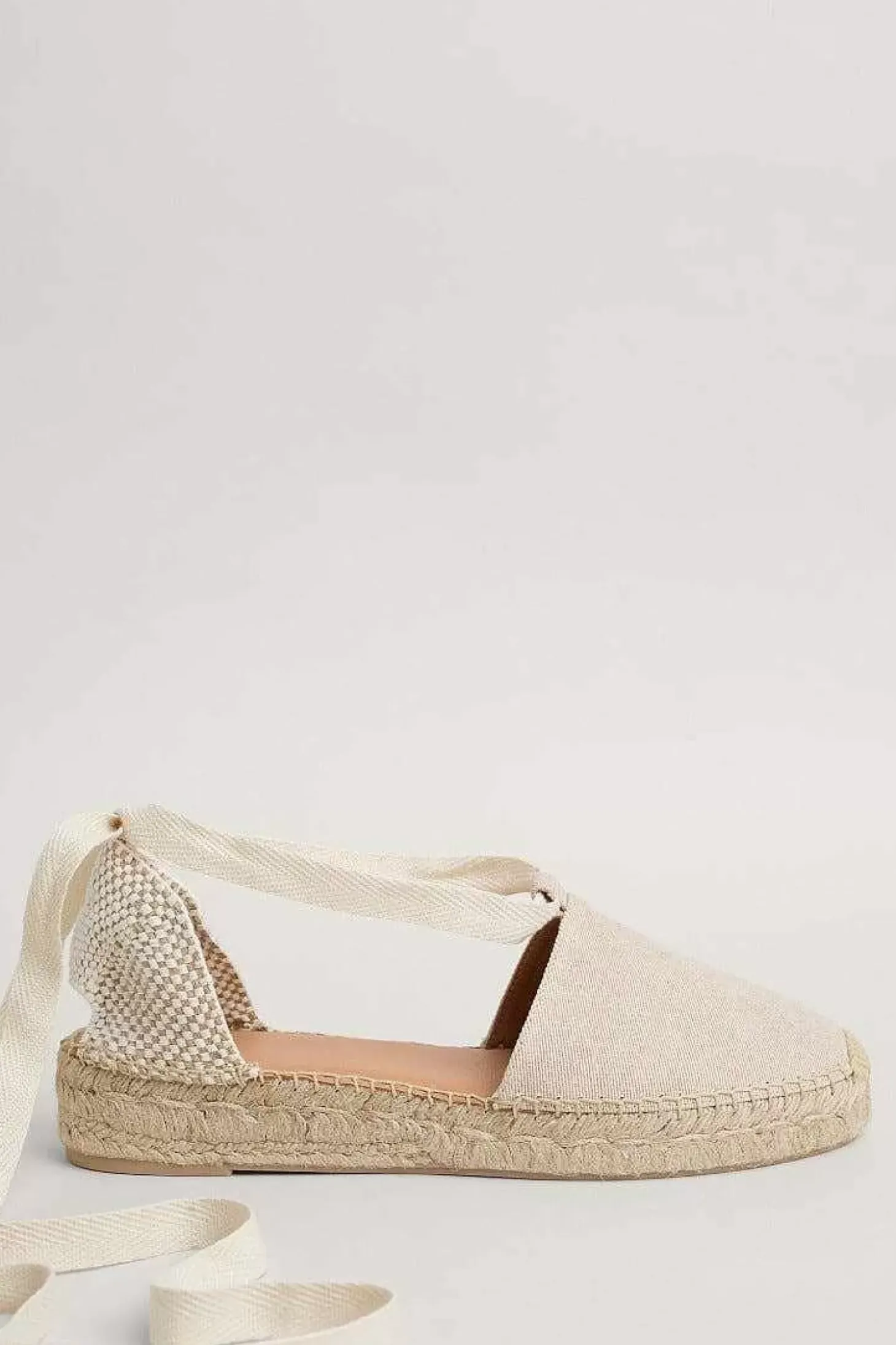 Fern Path Ankle Tie Cotton Espadrilles