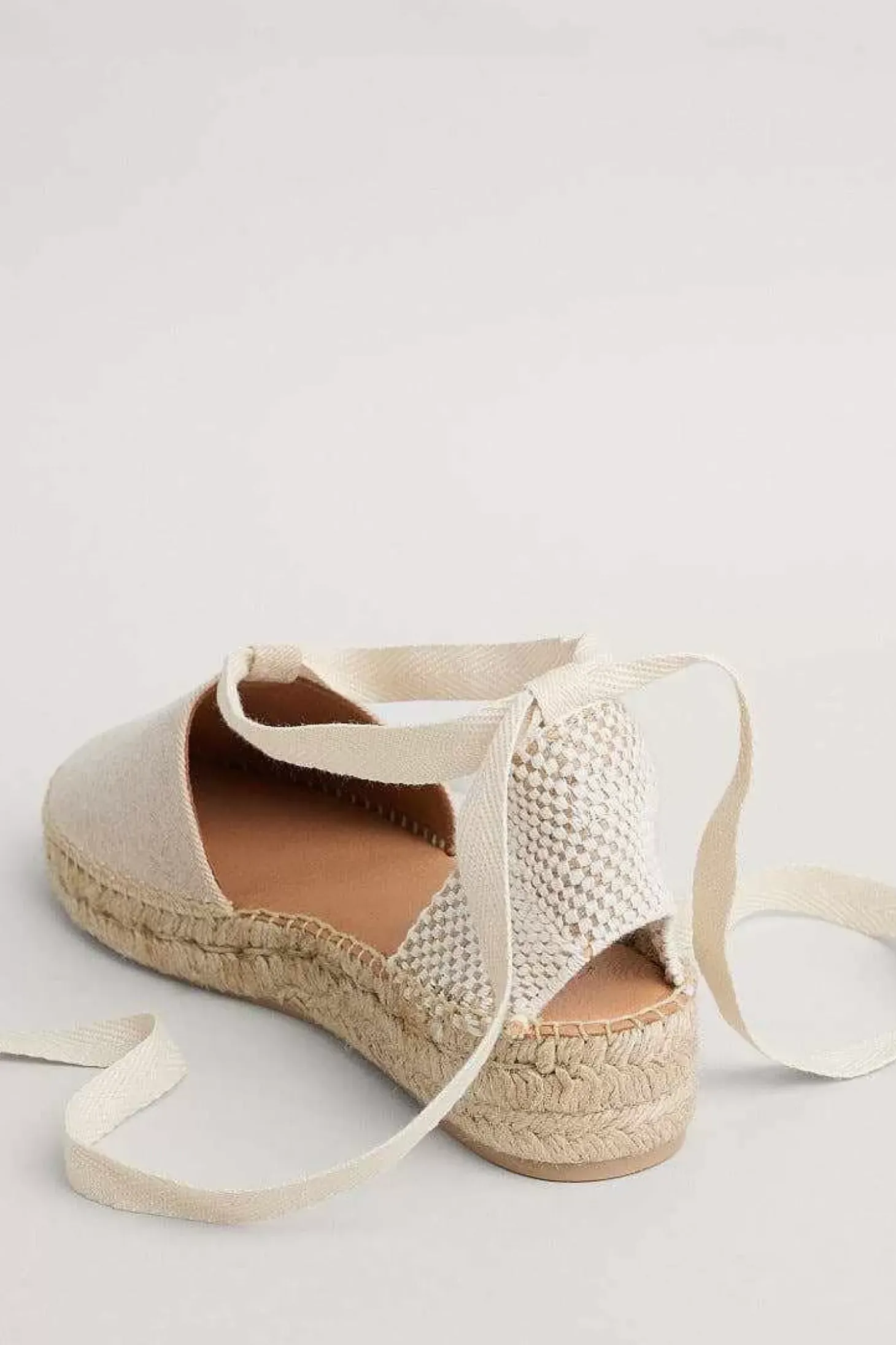 Fern Path Ankle Tie Cotton Espadrilles