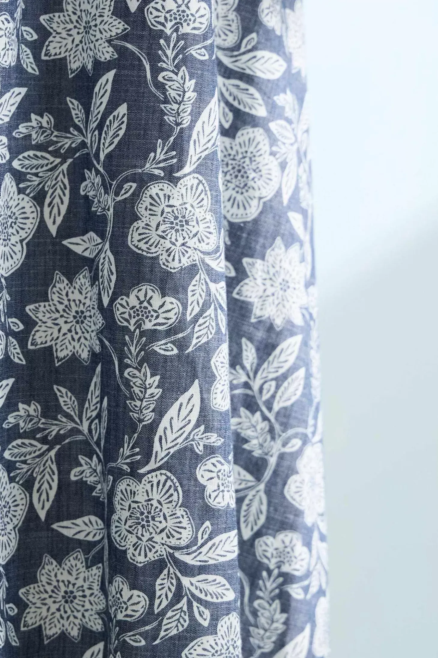 Fox Path Printed Chambray Dress