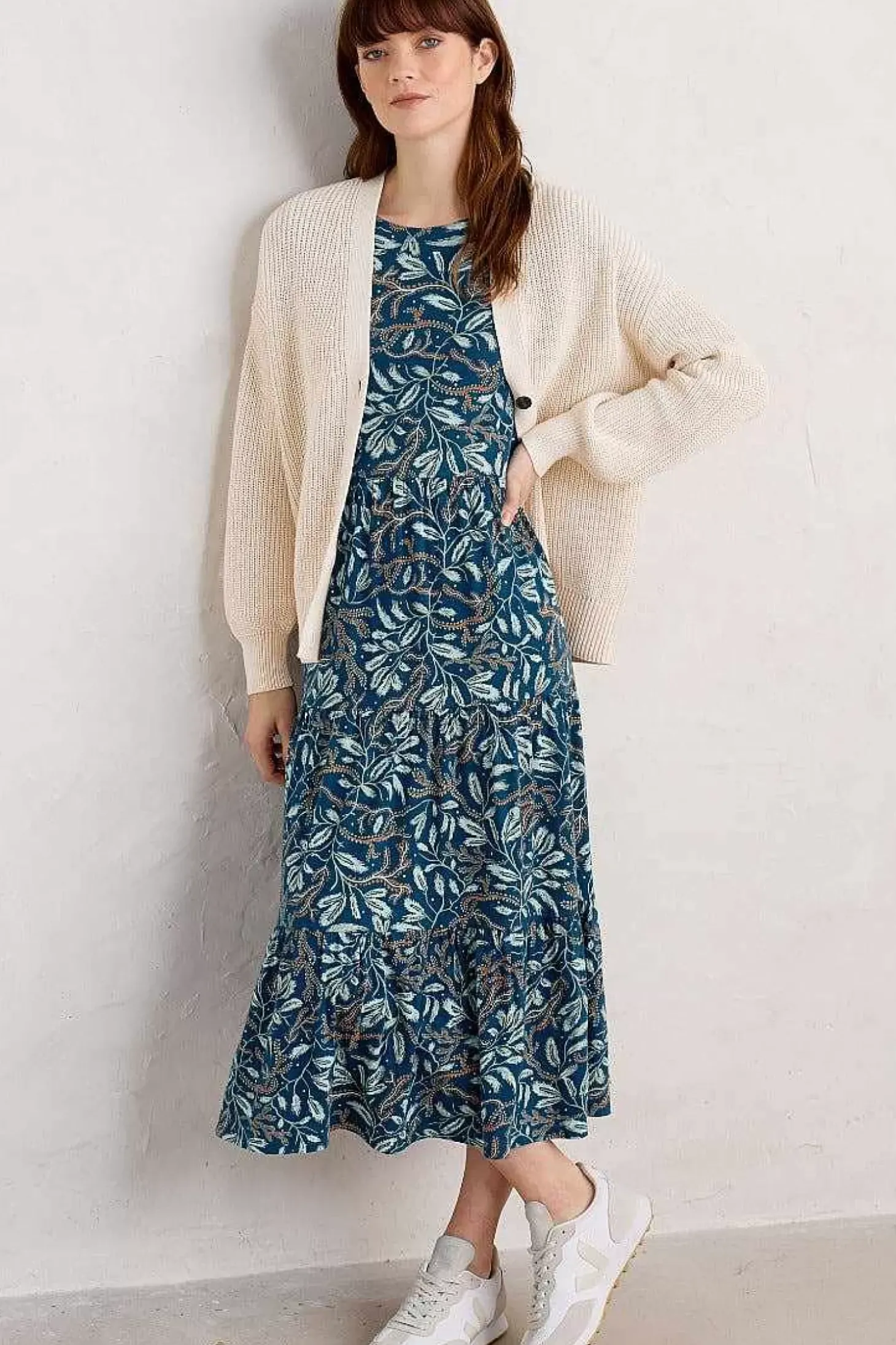 Line Strokes Short Sleeve Dress (Gots)