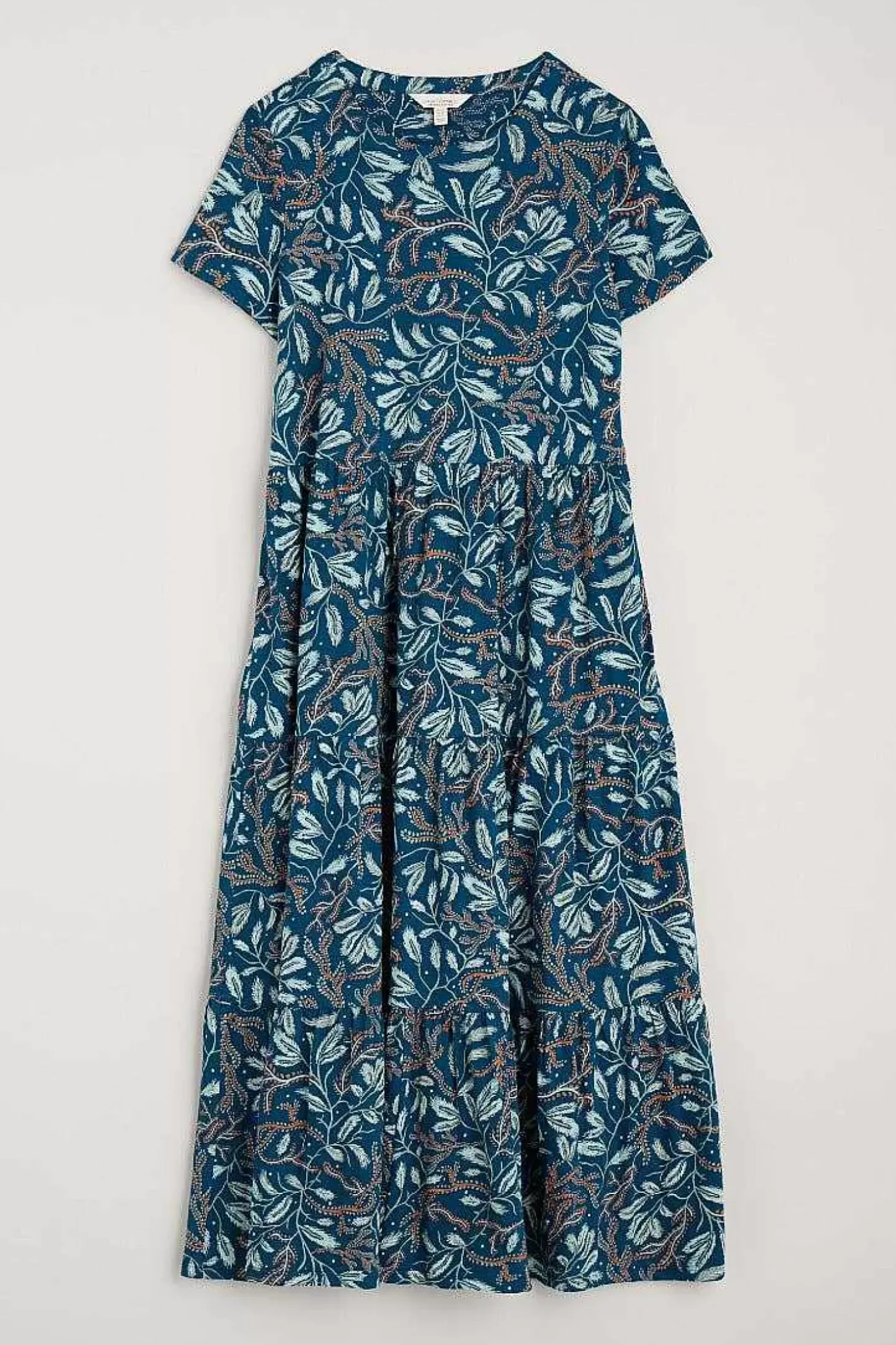 Line Strokes Short Sleeve Dress (Gots)