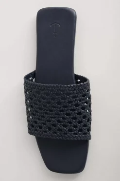 Lost Cove Flat Leather Mule Sandals