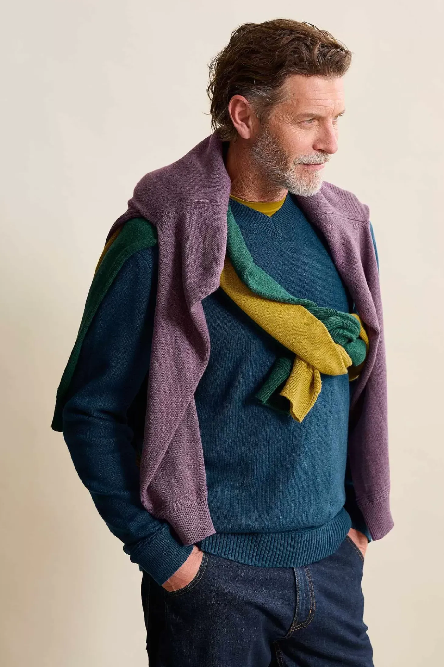 Men's Mainbrace Organic Cotton V-Neck Jumper