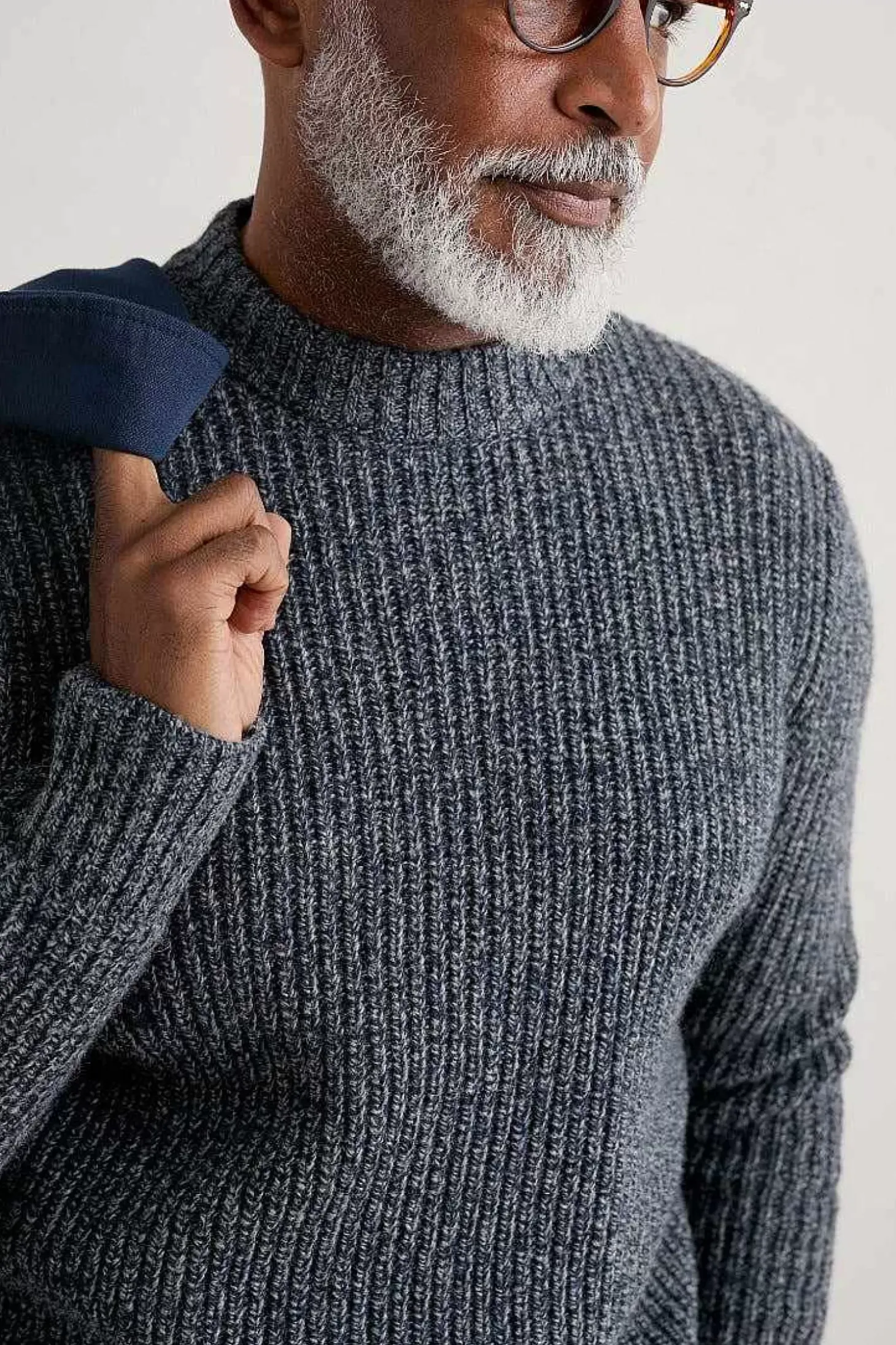 Men's Wheelwright Ribbed Lambswool Blend Jumper
