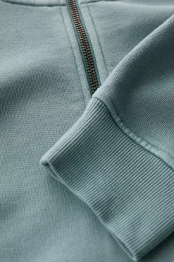 Men's Wood Moss Quarter Zip Sweatshirt