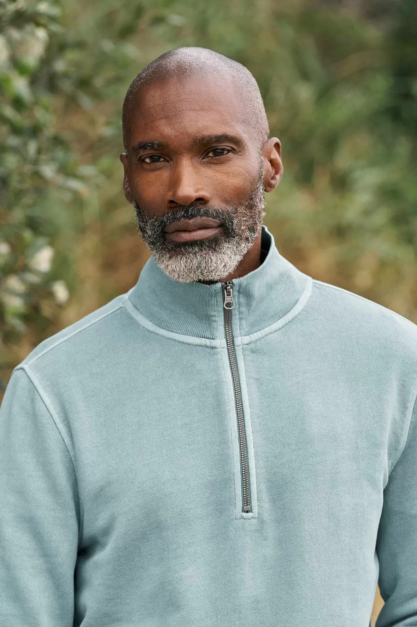 Men's Wood Moss Quarter Zip Sweatshirt