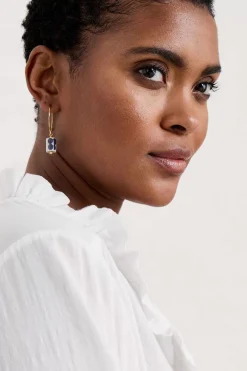 Noon Moor Ceramic Bead Drop Earrings