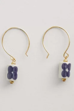 Noon Moor Ceramic Bead Drop Earrings