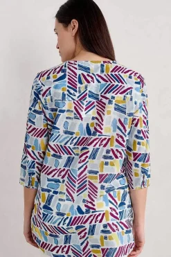 Op Art Organic Cotton Tunic Top