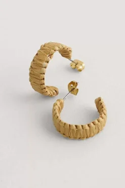 Petrel Hoop Raffia Hoop Earrings