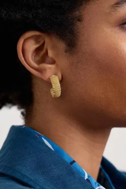 Petrel Hoop Raffia Hoop Earrings