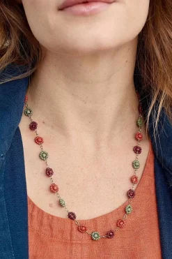 Polyantha Floral Bead Necklace
