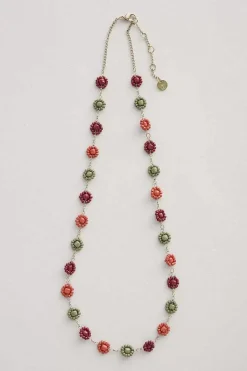 Polyantha Floral Bead Necklace