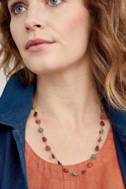 Polyantha Floral Bead Necklace