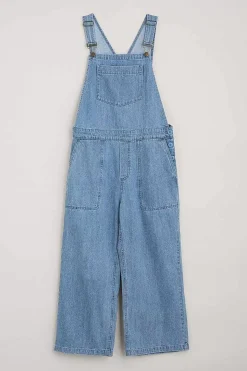 Porthallow Cove Wide Leg Denim Dungaree