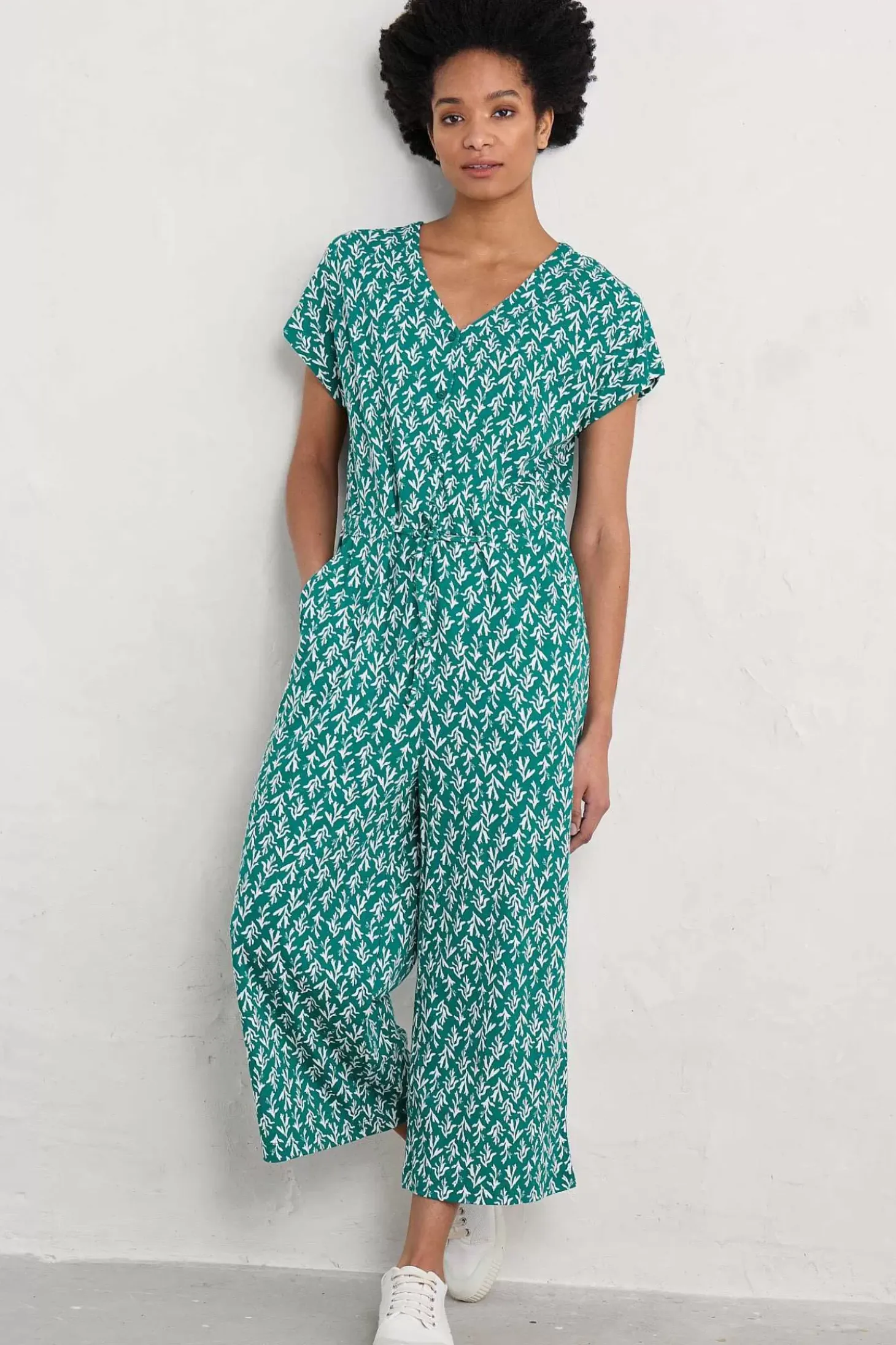 Rose Trellis Wide Leg Jumpsuit