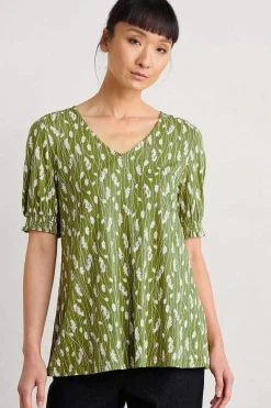 Rosehip V-Neck Jersey Top