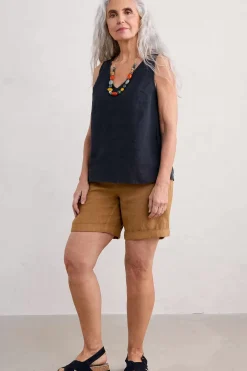 Sunlit Seagrass Linen Vest