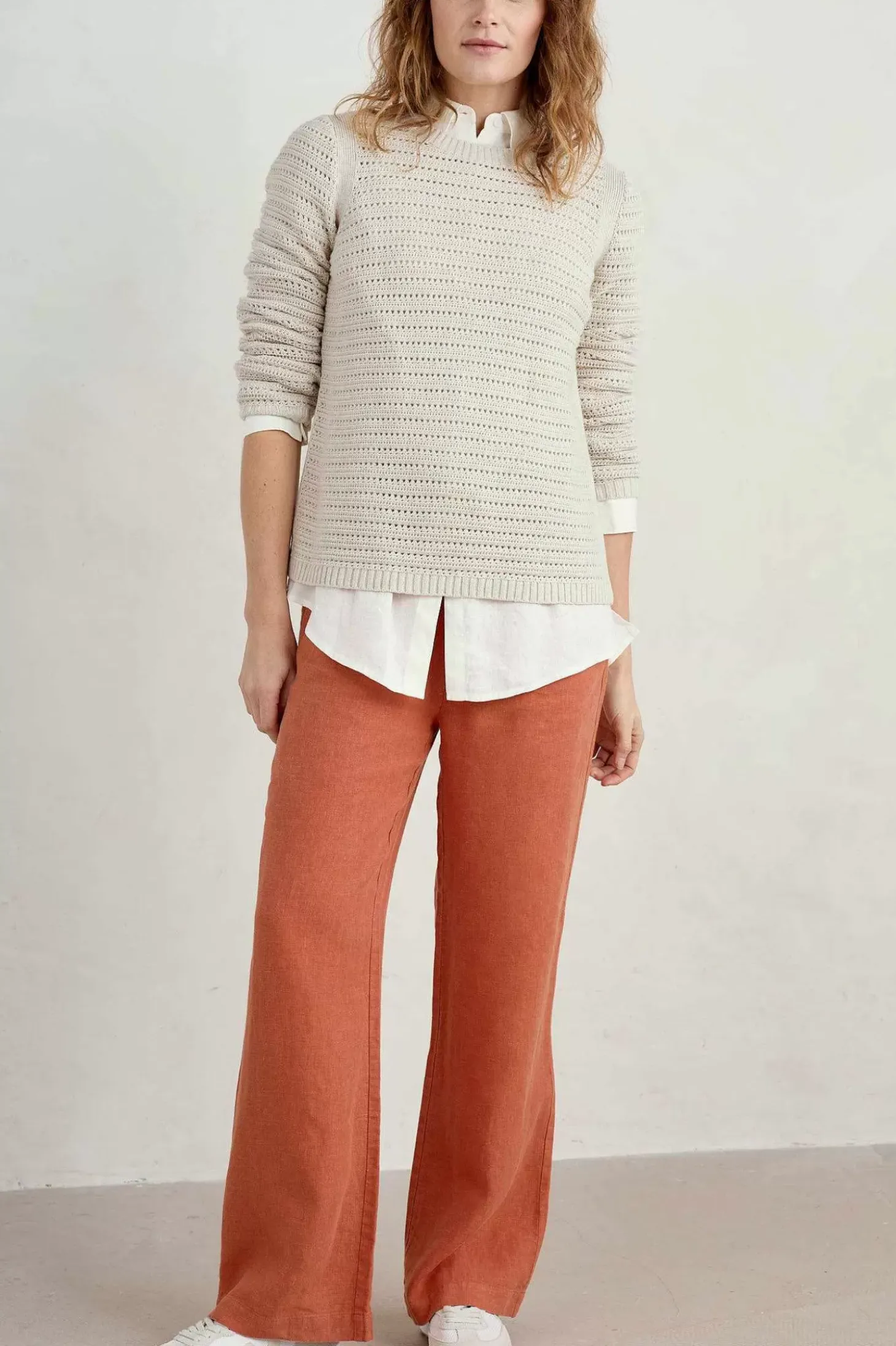 Tide Flow Wide Leg Linen Trousers