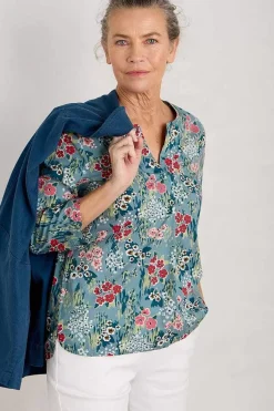 Watercolour Sketch 3/4 Sleeve Top (Gots)