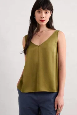 Wilder V-Neck Satin Vest