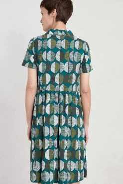 Wood Rush Short Sleeve Jersey Dress