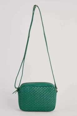 Woven Sea Fan Leather Cross-Body Bag