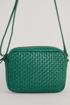 Woven Sea Fan Leather Cross-Body Bag
