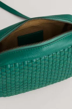 Woven Sea Fan Leather Cross-Body Bag